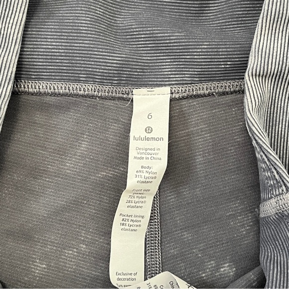 Lululemon Wunder Under - hemmed to 26" *Ribbed Snow Washed. Luna. Size 6. - Picture 11 of 13